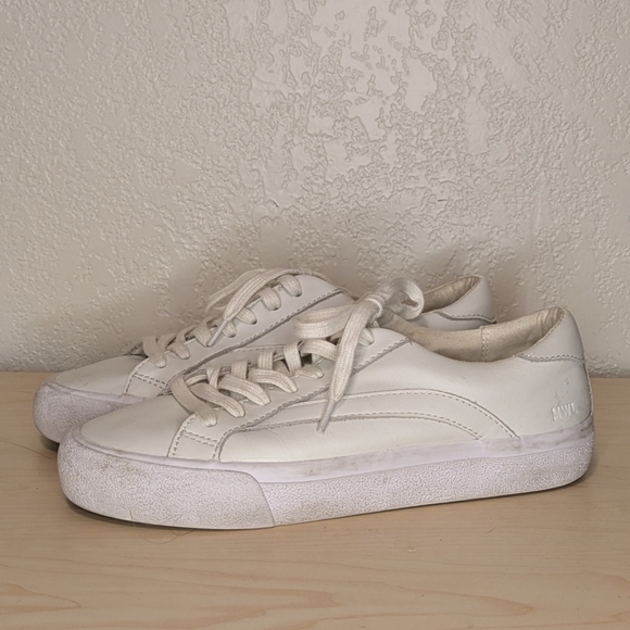 Madewell White Leather Lace-Up Sneakers - Picture 3 of 8